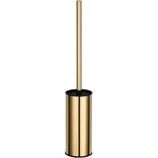 Toilet Brush and Holder, Stainless Steel 304 Gold Round Freestanding Toilet Bowl Brush and Holder