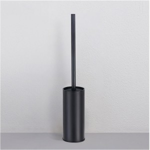 Toilet Brush and Holder, Stainless Steel 304 Gold Round Freestanding Toilet Bowl Brush and Holder