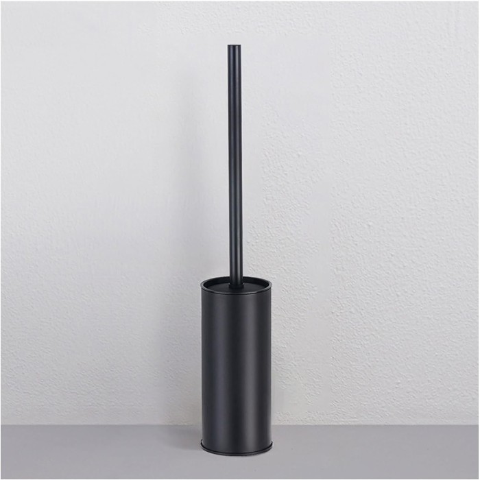 Toilet Brush and Holder, Stainless Steel 304 Gold Round Freestanding Toilet Bowl Brush and Holder