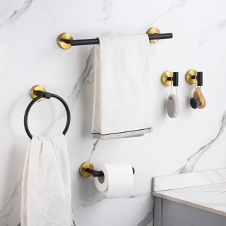 Bathroom Hardware Set 24 Inch, Brushed Towel Bar Rack Set