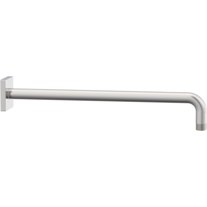 15-Inch Shower Arm with Square Escutcheon - Wall Mounted Shower Head Extension Pipe Arm with All-Metal Construction