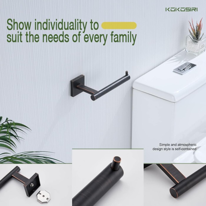 Towel Bars Robe Hooks Bathroom Towel Coat Hook Toilet Paper Holder Stainless Steel Wall Mount Oil Rubbed Bronze