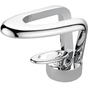 Modern Bathroom Faucets, Original Pierced Work Design Chrome Bathroom Sink Faucet, Solid Brass Single-Handle Bathroom Faucet
