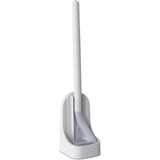 Toilet Brush Wall-Mounted Soft Toilet Brush with Stand Long Handle Toilet Cleaning Brush Bathroom Accessories Toilet Plunger