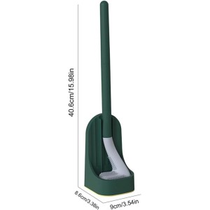 Toilet Brush Wall-Mounted Soft Toilet Brush with Stand Long Handle Toilet Cleaning Brush Bathroom Accessories Toilet Plunger