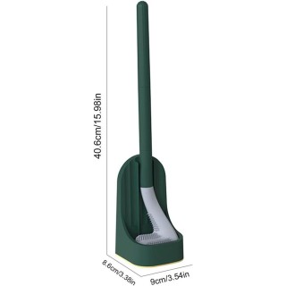 Toilet Brush Wall-Mounted Soft Toilet Brush with Stand Long Handle Toilet Cleaning Brush Bathroom Accessories Toilet Plunger