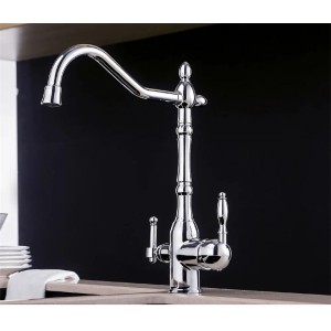 Kitchen Purify Faucets Mixer Tap Cold and Hot Rotation with Water Purification Features Kitchen Crane Tap Chrome