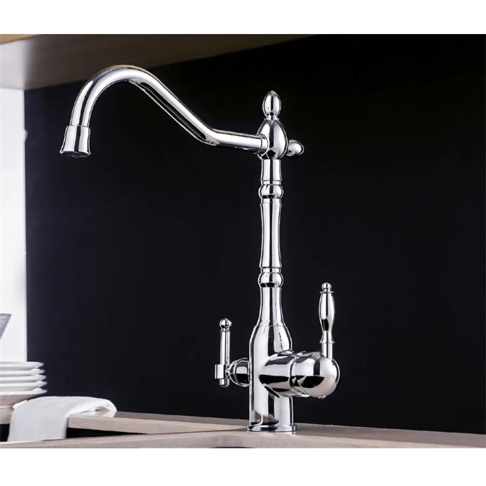 Kitchen Purify Faucets Mixer Tap Cold and Hot Rotation with Water Purification Features Kitchen Crane Tap Chrome