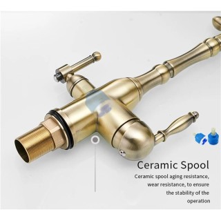 Kitchen Purify Faucets Mixer Tap Cold and Hot Rotation with Water Purification Features Kitchen Crane Tap Chrome
