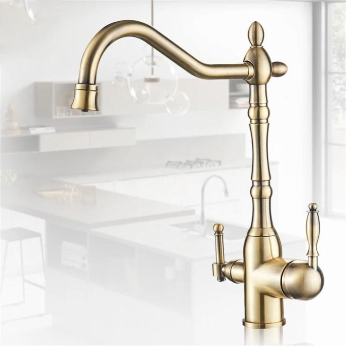 Kitchen Purify Faucets Mixer Tap Cold and Hot Rotation with Water Purification Features Kitchen Crane Tap Chrome