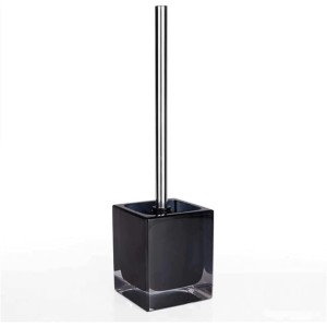 Toilet Brush Set Blackand Holder Set for Bathroom Toilet Cleaning Soft Bristled Cleaner