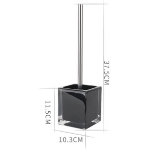 Toilet Brush Set Blackand Holder Set for Bathroom Toilet Cleaning Soft Bristled Cleaner