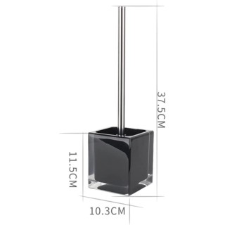 Toilet Brush Set Blackand Holder Set for Bathroom Toilet Cleaning Soft Bristled Cleaner