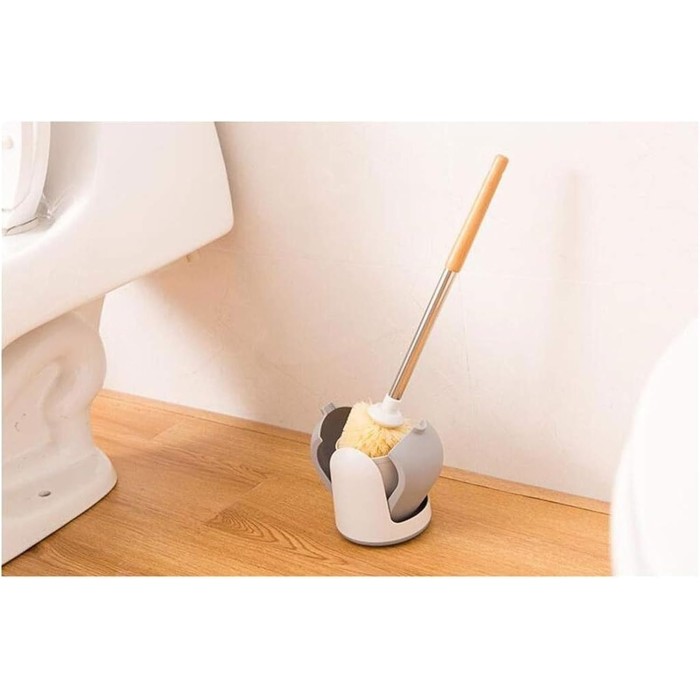 Toilet Toilet Brush Plastic Toilet Brush and Holder Set Long Handle Toilet Bowl Brush Bathroom Toilet Cleaning Brush