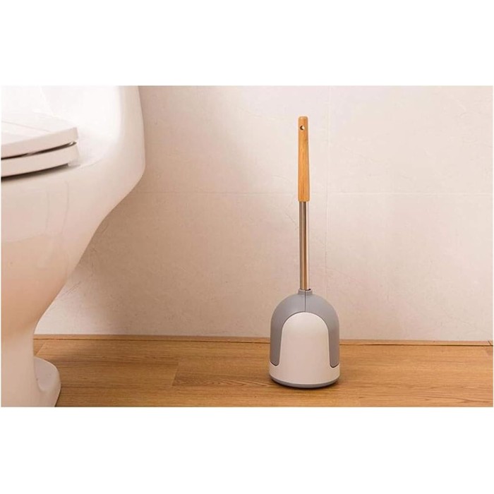 Toilet Toilet Brush Plastic Toilet Brush and Holder Set Long Handle Toilet Bowl Brush Bathroom Toilet Cleaning Brush