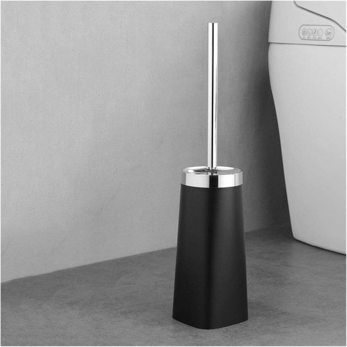 Toilet Brushes and Holders Stainless Steel Handle Set Bathroom Full Closed Toilet Brush