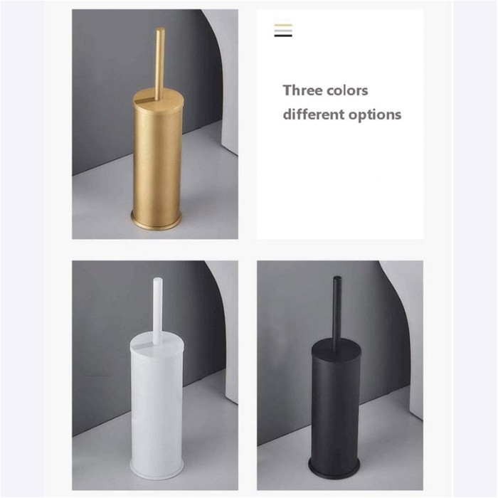 Toilet Brush Toilet Brushes and Holders Stainless Steel Handle Toilet Brush Set Bathroom Full Closed Toilet Brush