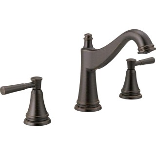 Faucet Mylan Widespread Bathroom Faucet 3 Hole, Bronze Bathroom Faucet, Drain Assembly, Worry-Free Drain Catch, Venetian Bronze 35777LF-RB
