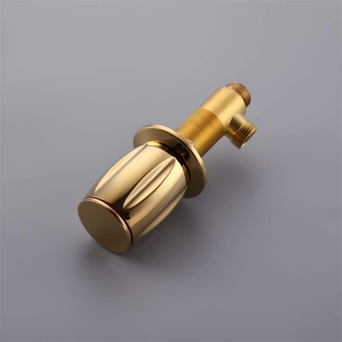 Waterfall Widespread Gold Bathroom Sink Faucet Modern High Arc Vanity Basin Mixer Tap 3 Hole Double Handles