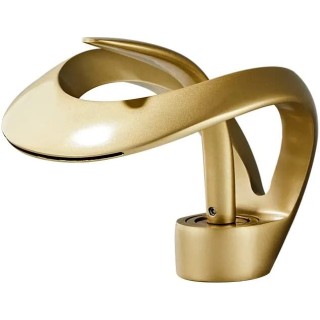 Elegant Waterfall Vessel Sink Faucet Single Handle 1-Hole Bathroom Faucet Solid Brass Lavatory Vanity Faucet,Frosted Gold