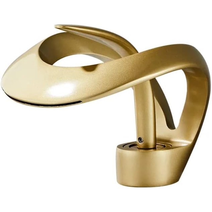 Elegant Waterfall Vessel Sink Faucet Single Handle 1-Hole Bathroom Faucet Solid Brass Lavatory Vanity Faucet,Frosted Gold